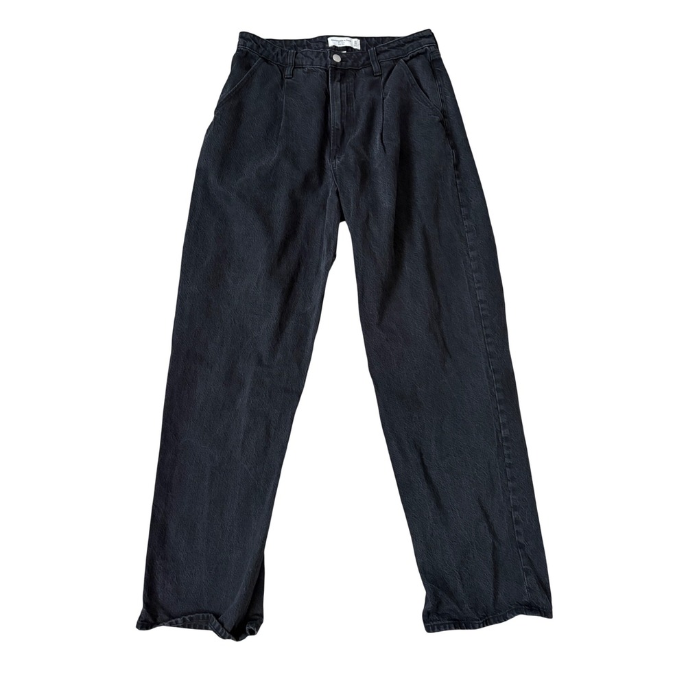 Abercrombie & Fitch Curve Love The Loose High Rise MomJeans Washed Black 30 10L